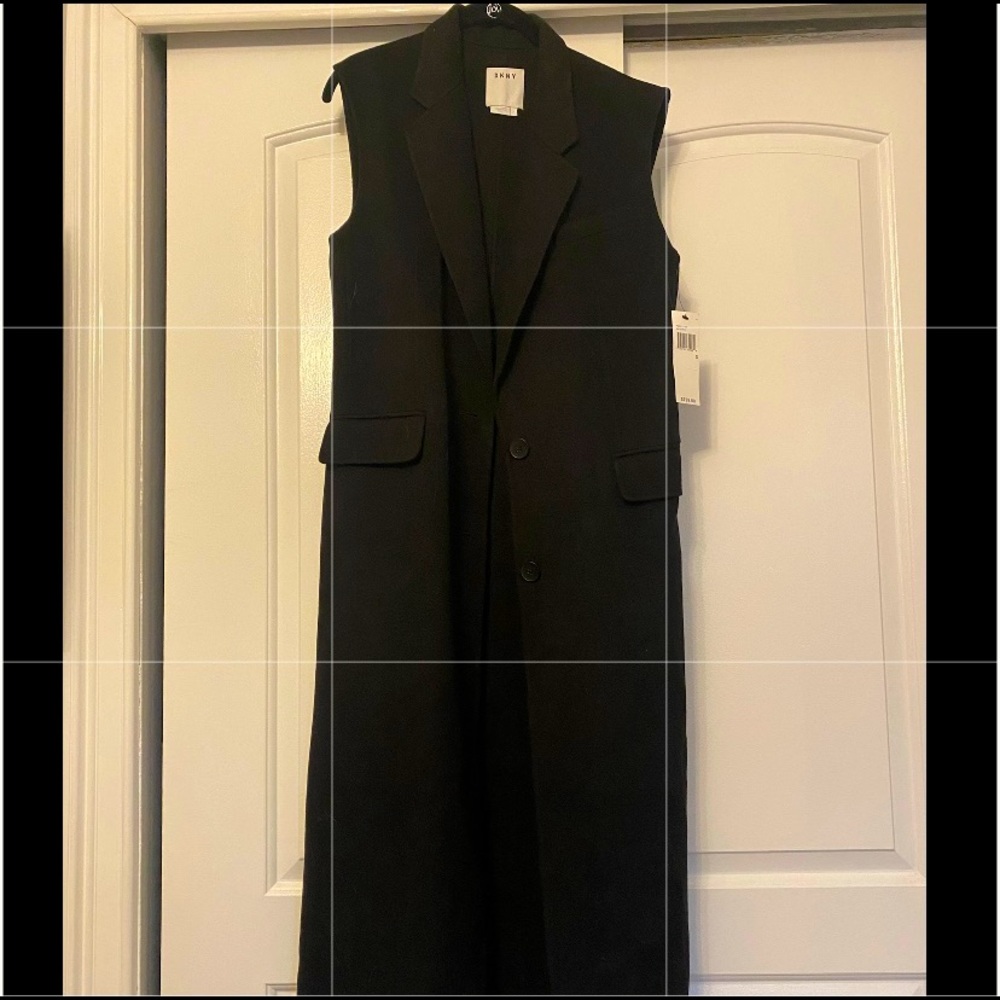 Womens DKNY Black long blazer